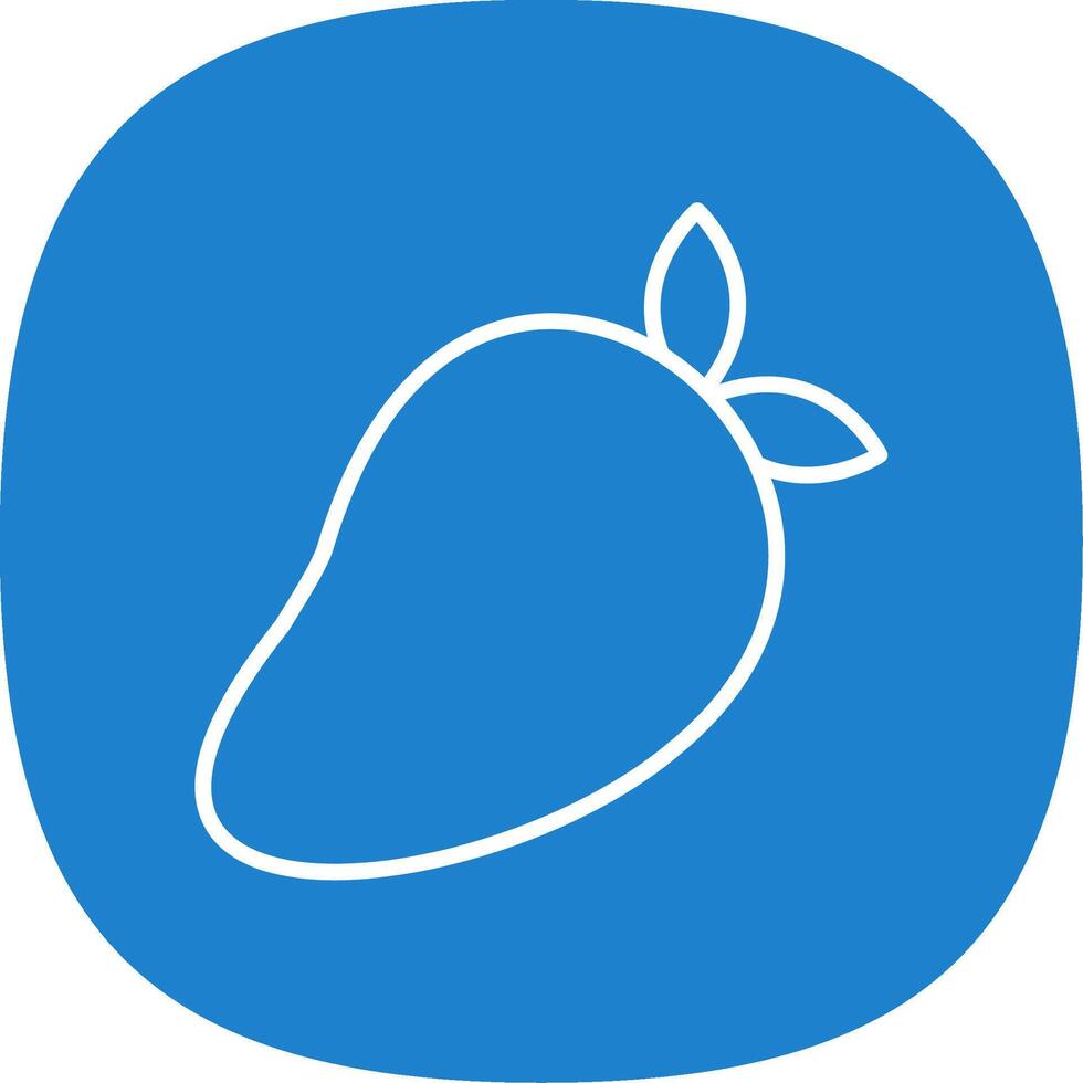 Mango Line Curve Icon Design vector