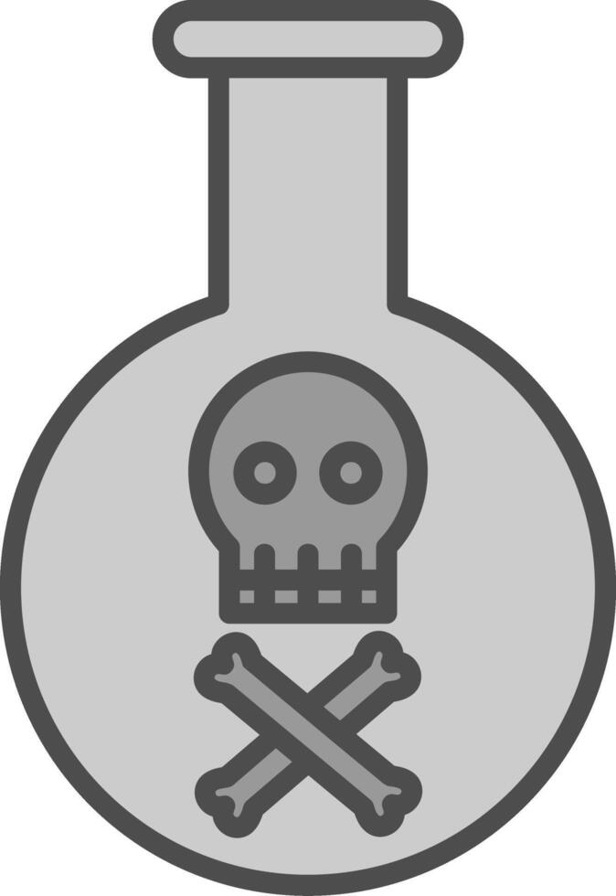 Poison Line Filled Greyscale Icon Design vector