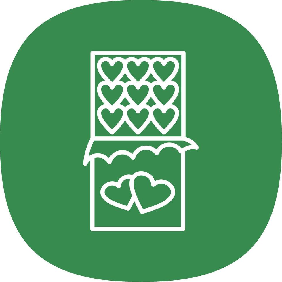 Chocolate Bar Line Curve Icon Design vector