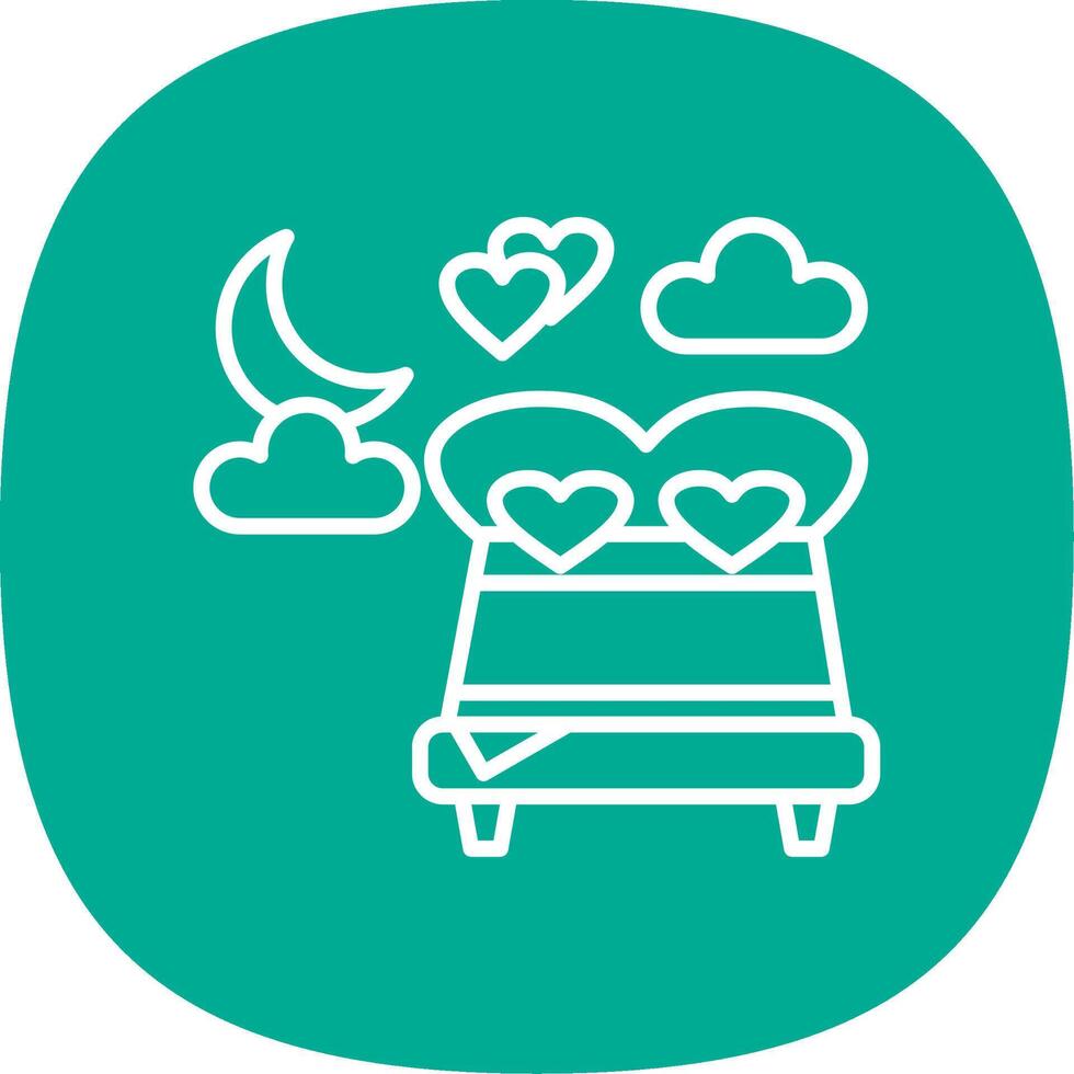 Night Line Curve Icon Design vector