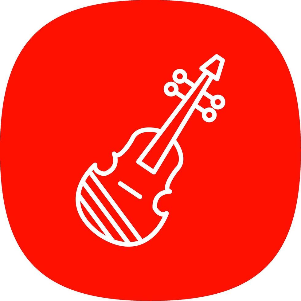 Violin Line Curve Icon Design vector