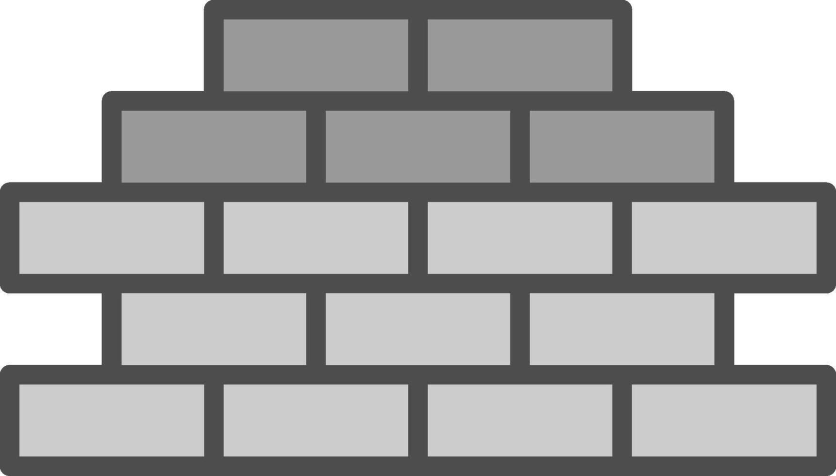 Wall Line Filled Greyscale Icon Design vector