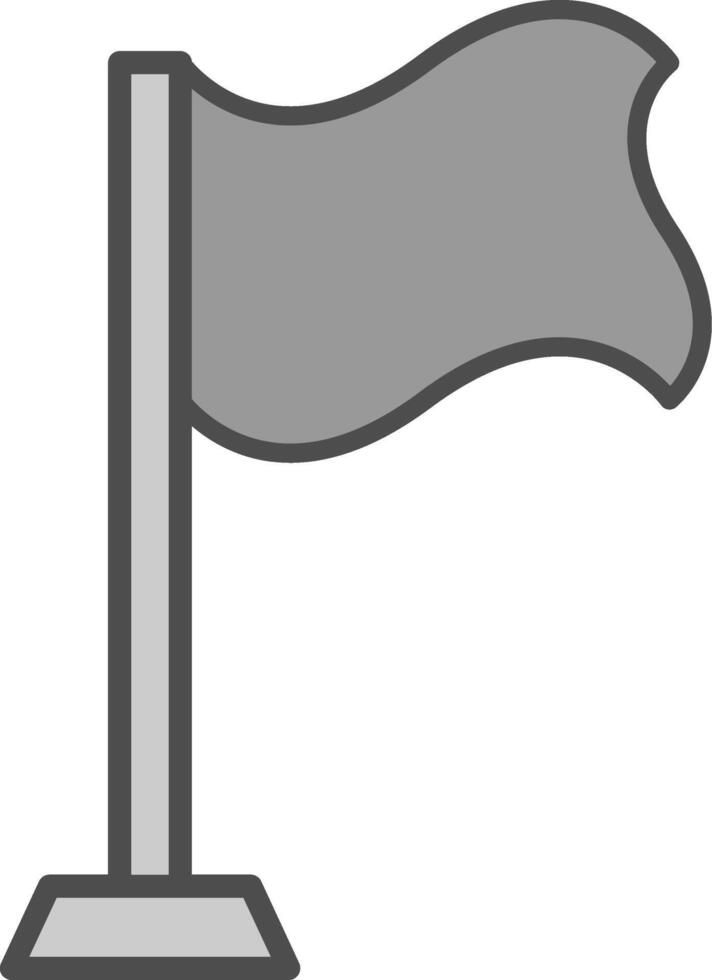 Flag Line Filled Greyscale Icon Design vector