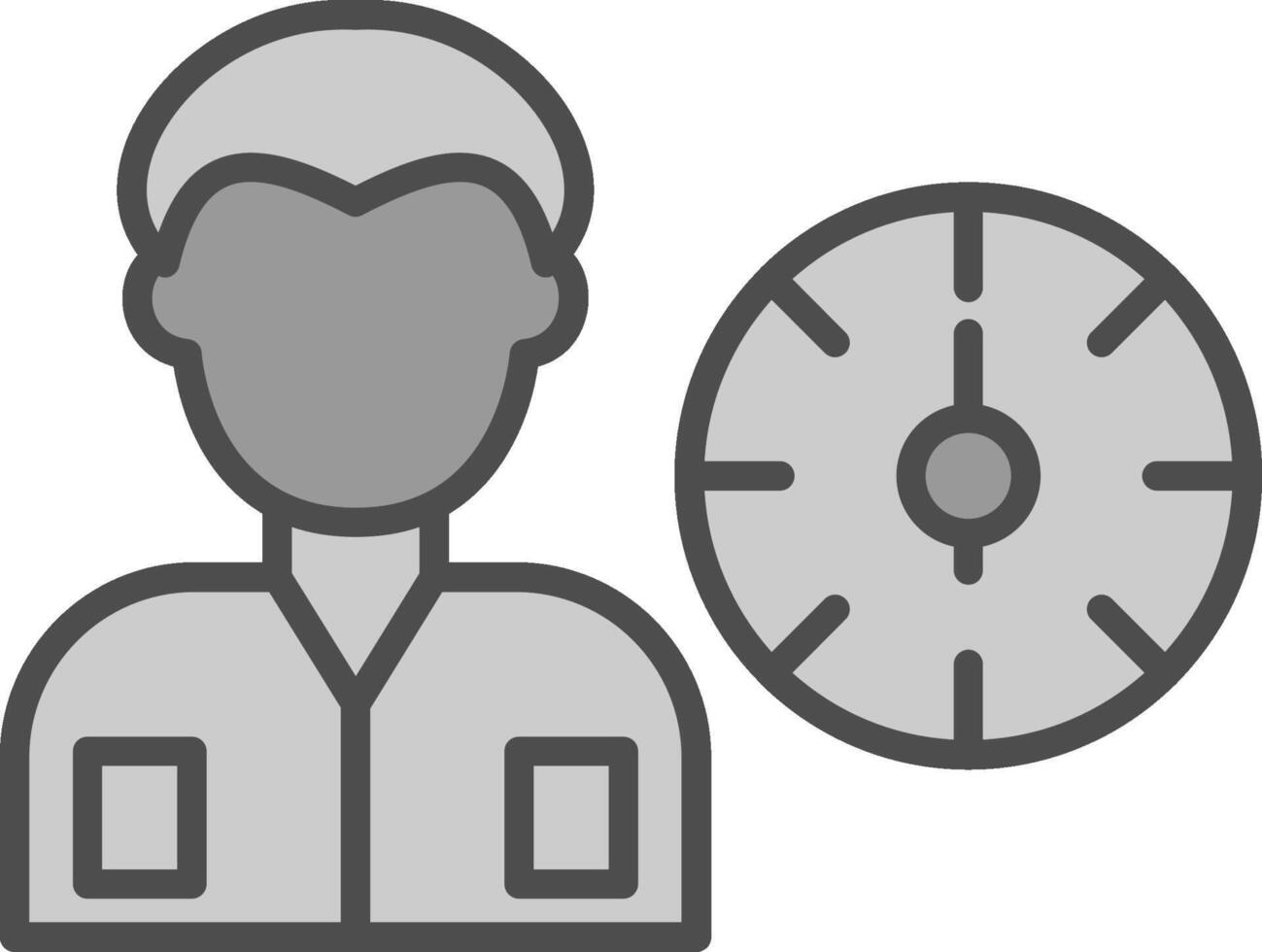 Working Hours Line Filled Greyscale Icon Design vector