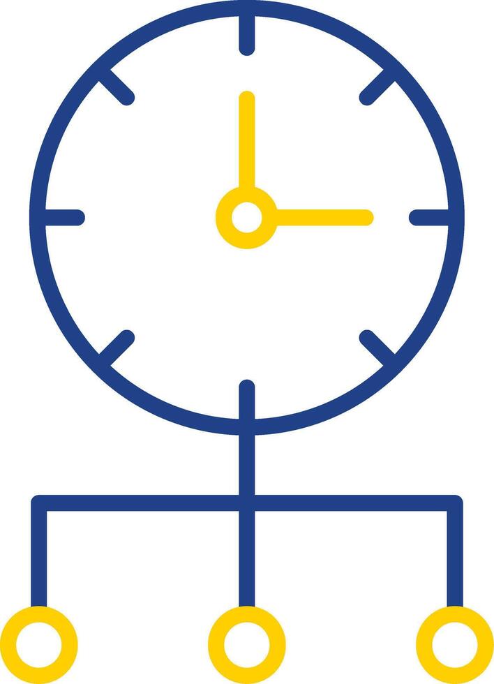 Time Optimization Line Two Colour Icon Design vector