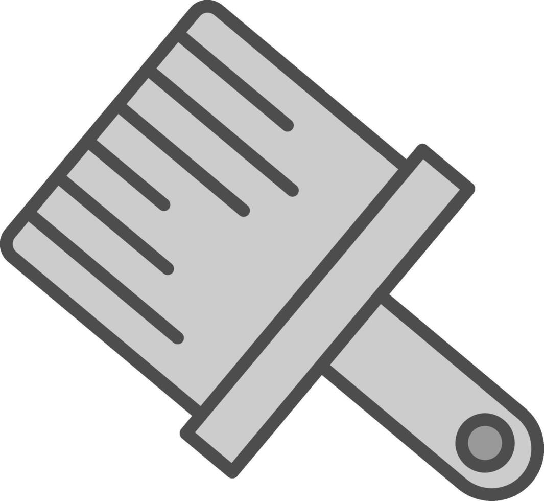 Paint Brush Line Filled Greyscale Icon Design vector