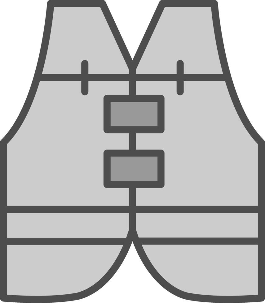 Life Vest Line Filled Greyscale Icon Design vector