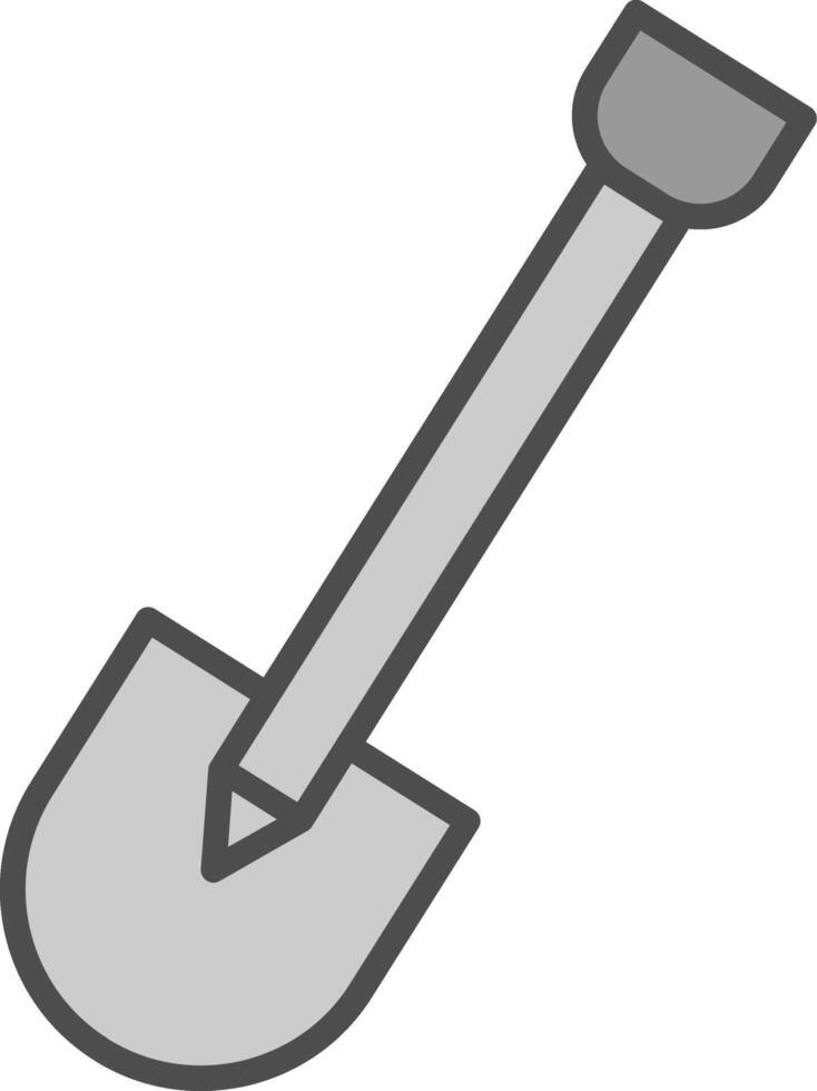 Shovel Line Filled Greyscale Icon Design vector