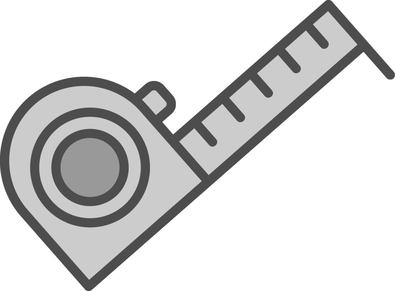 Measure Tape Line Filled Greyscale Icon Design vector