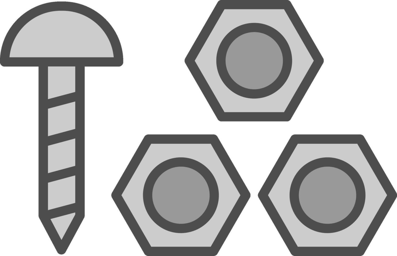 Nuts Line Filled Greyscale Icon Design vector