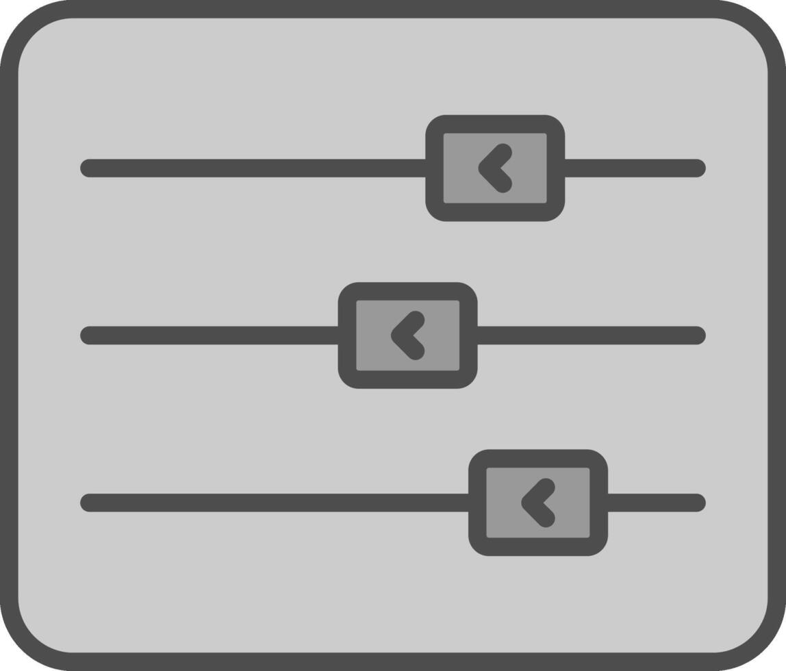Sliders Line Filled Greyscale Icon Design vector