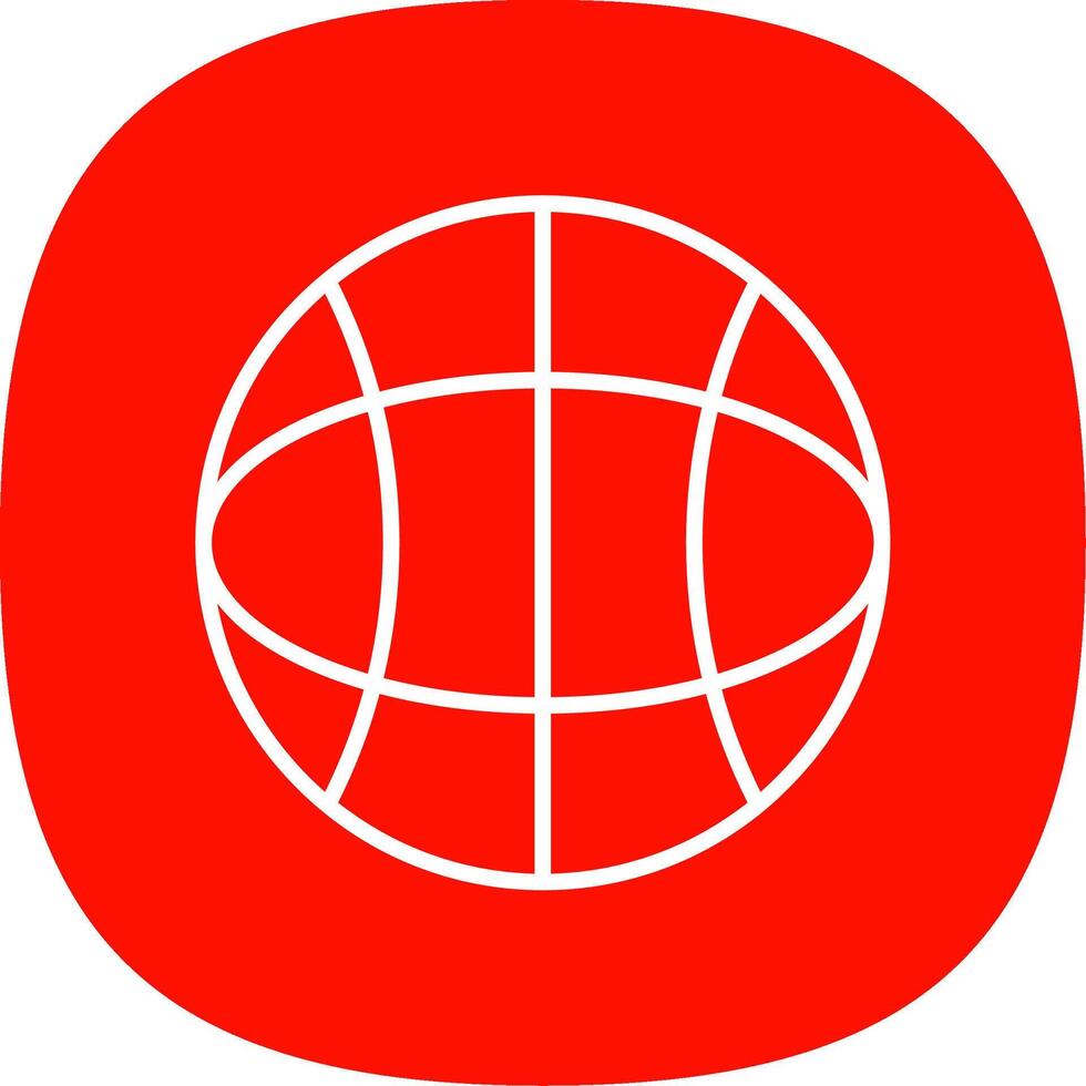 Globe Line Curve Icon Design vector