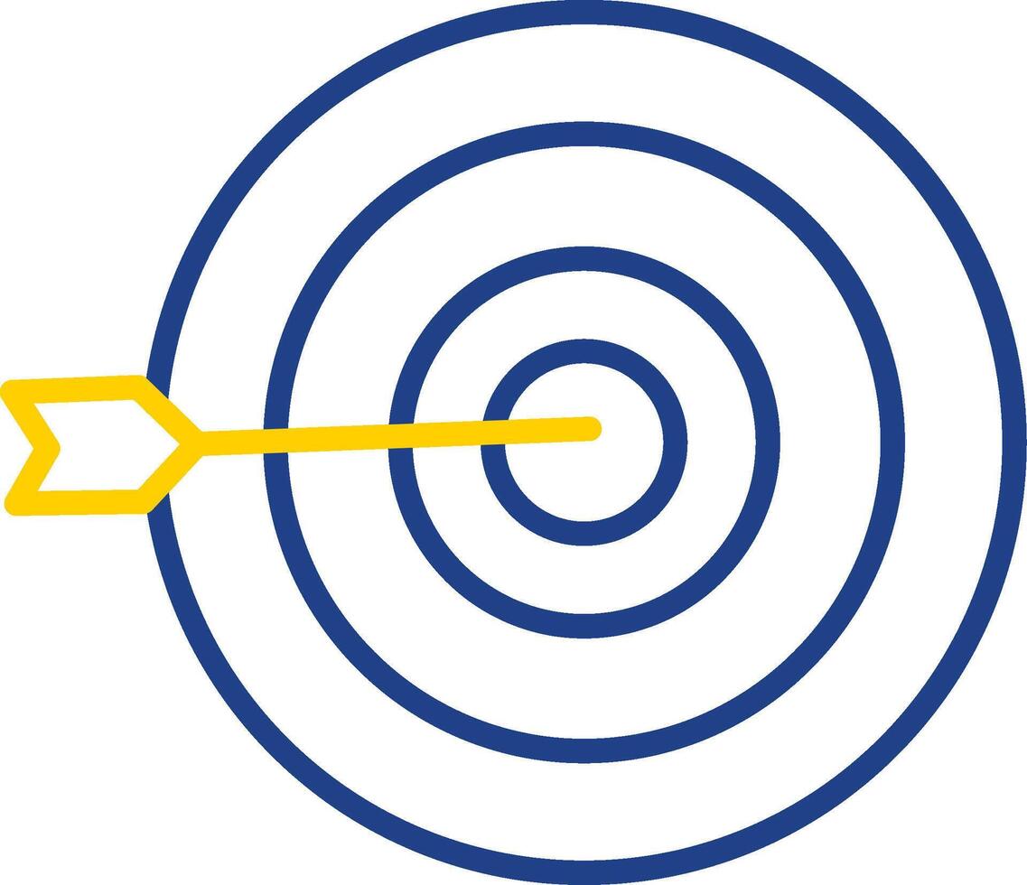Targeting Line Two Colour Icon Design vector