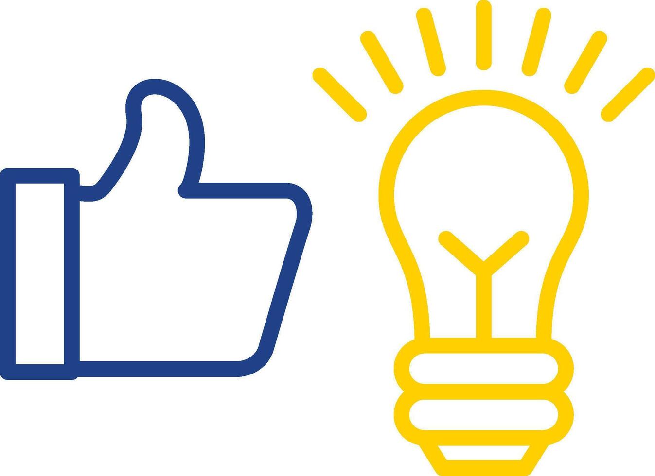 Idea Bulb Line Two Colour Icon Design vector