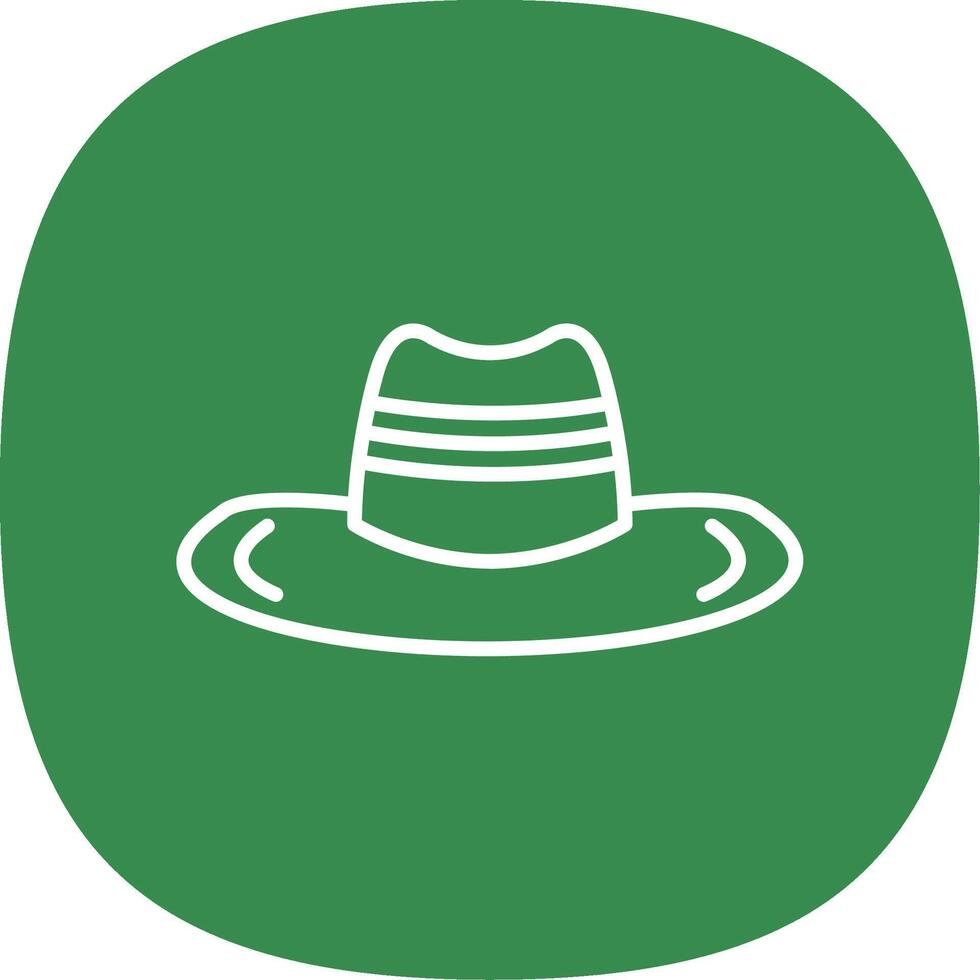 Cowboy Hat Line Curve Icon Design vector
