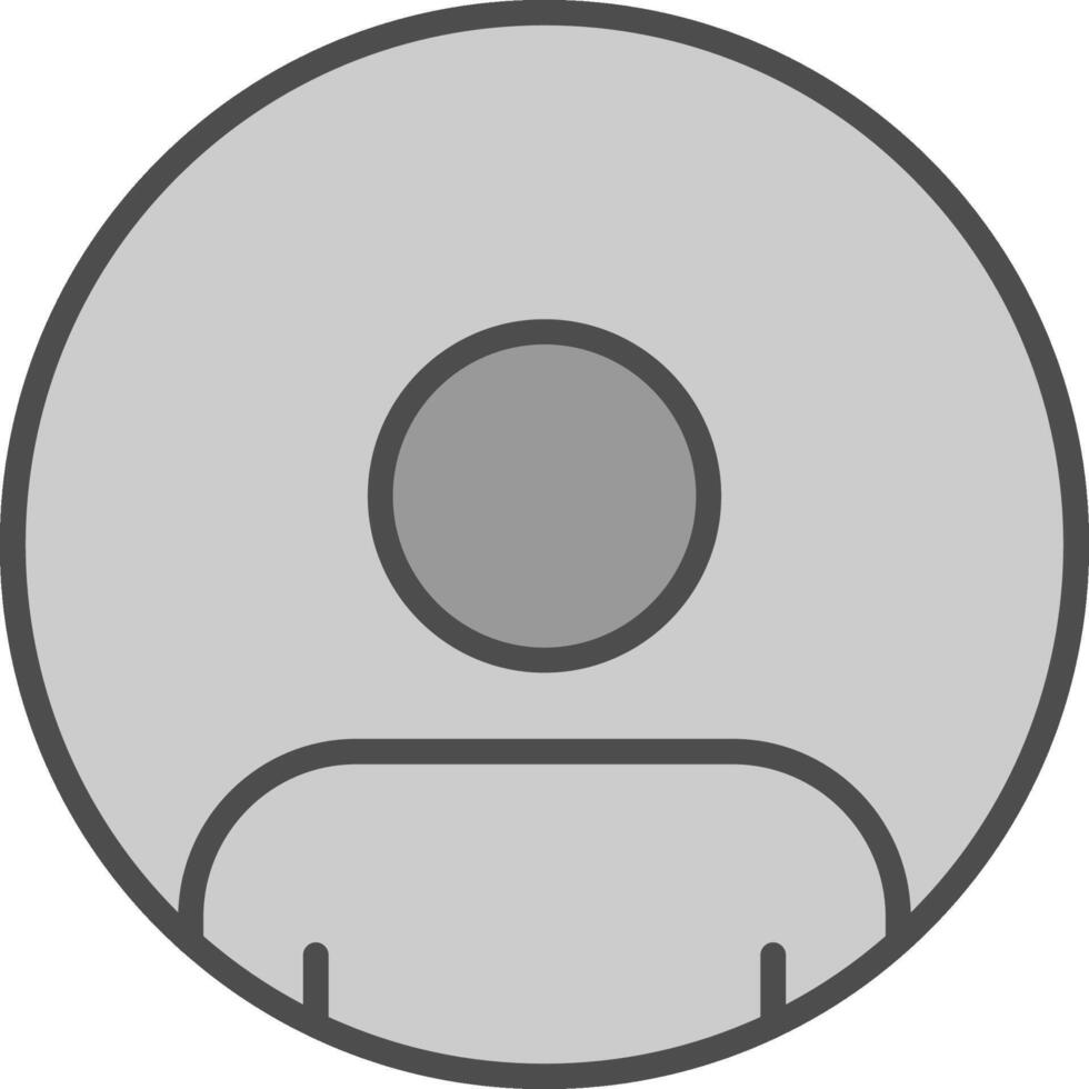 User Line Filled Greyscale Icon Design vector