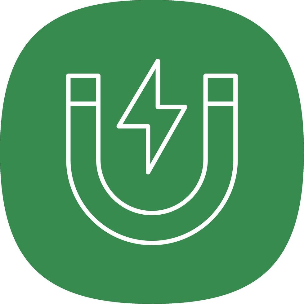 Magnet Line Curve Icon Design vector