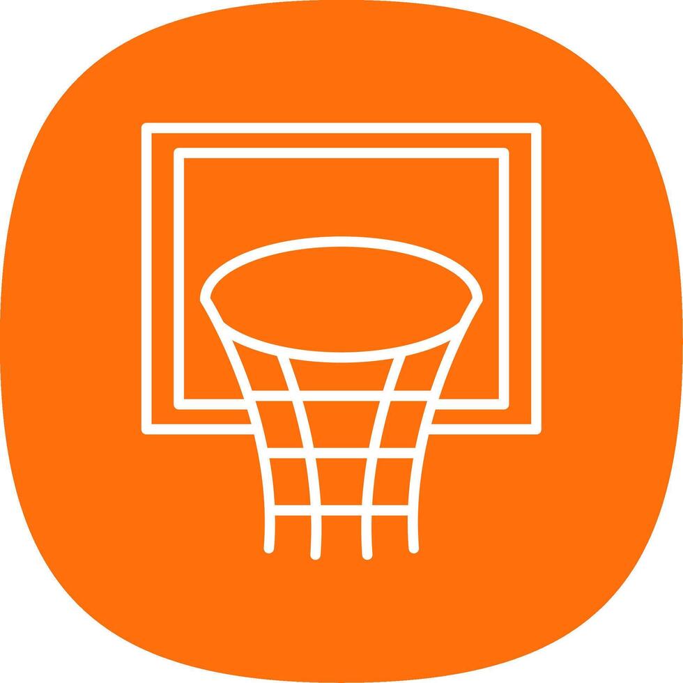 Basketball Hoop Line Curve Icon Design vector