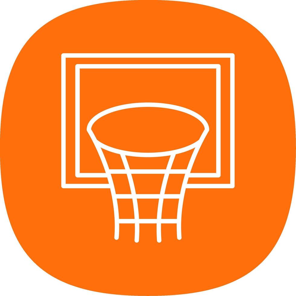 Basketball Hoop Line Curve Icon Design vector
