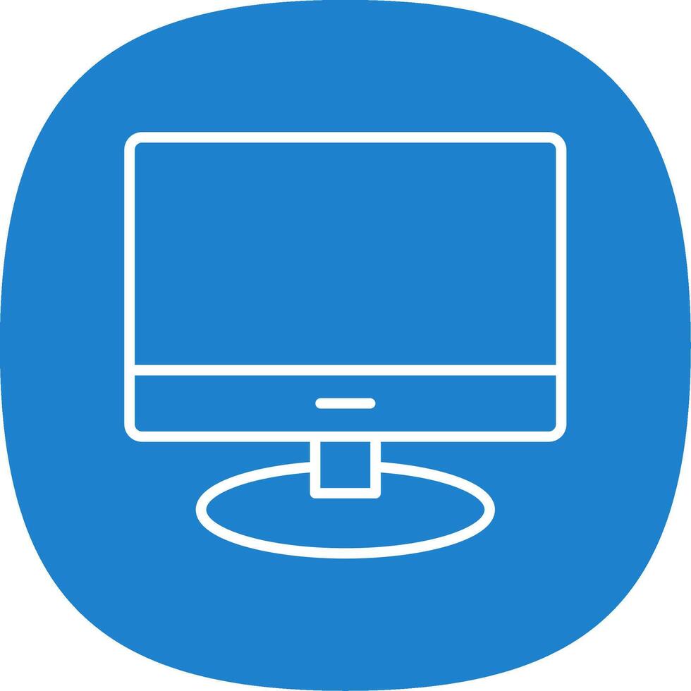 Lcd Line Curve Icon Design vector