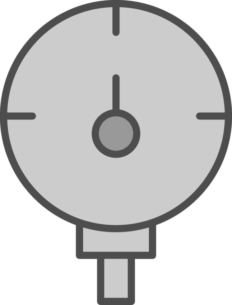Guage Line Filled Greyscale Icon Design vector