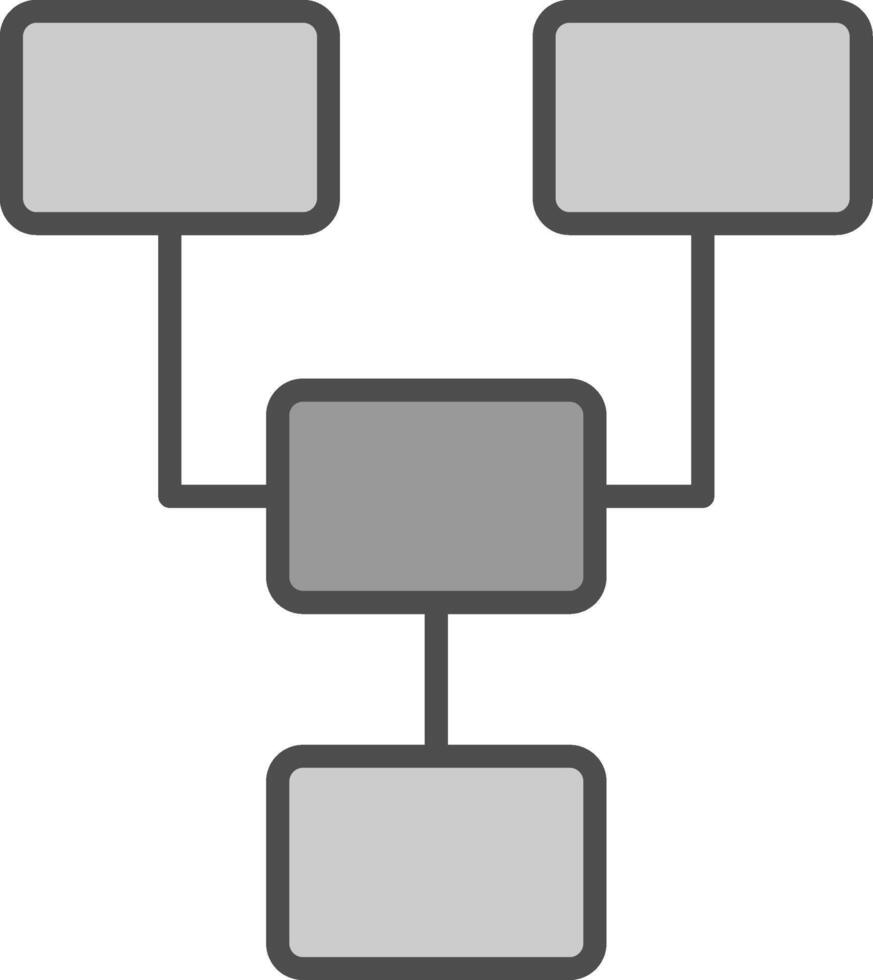 Organize Line Filled Greyscale Icon Design vector