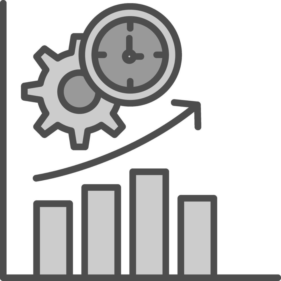 Productivity Line Filled Greyscale Icon Design vector