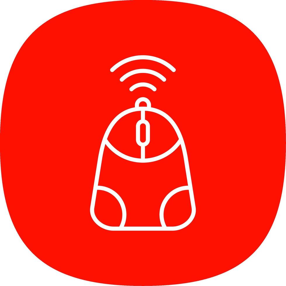 Mouse Line Curve Icon Design vector