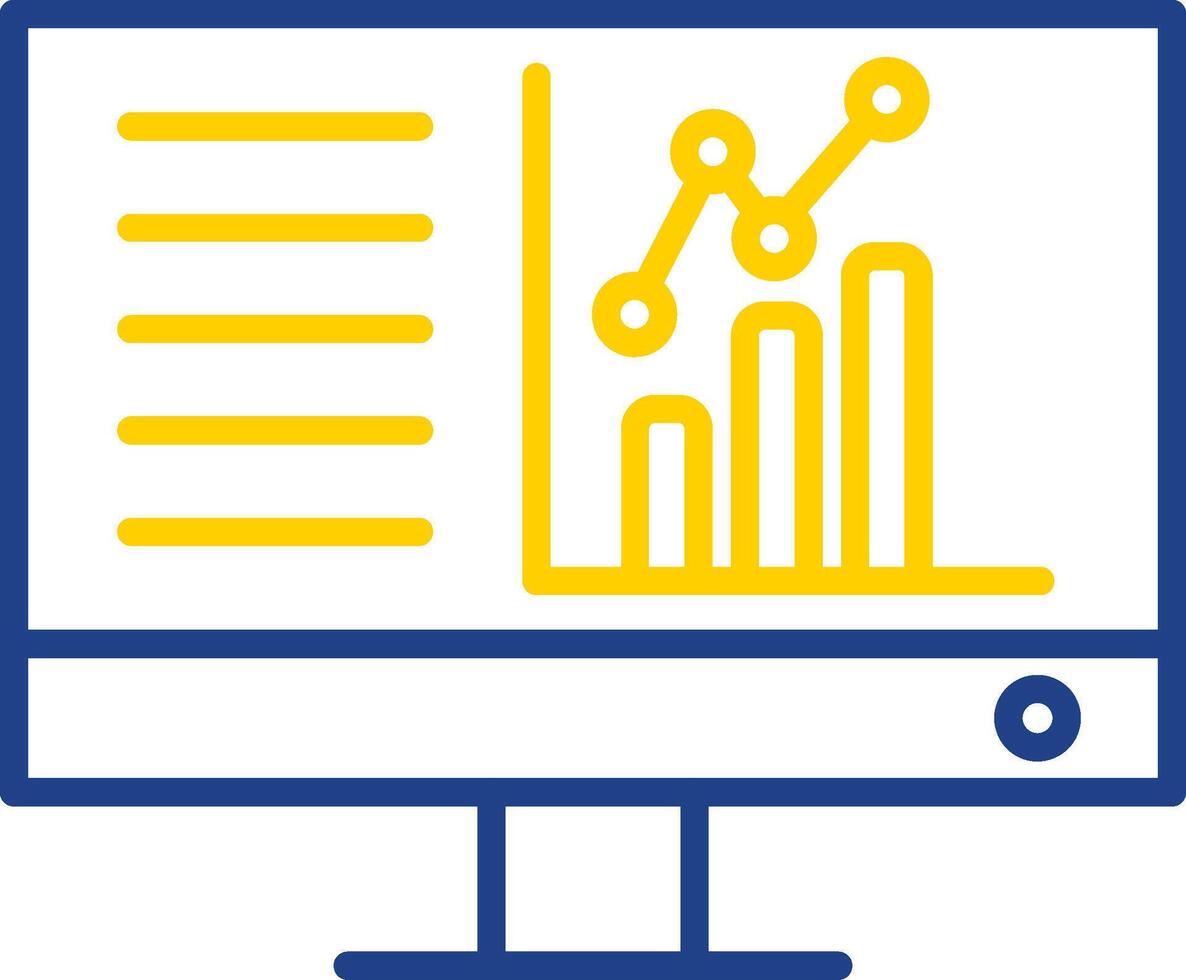 Dashboard Line Two Colour Icon Design vector