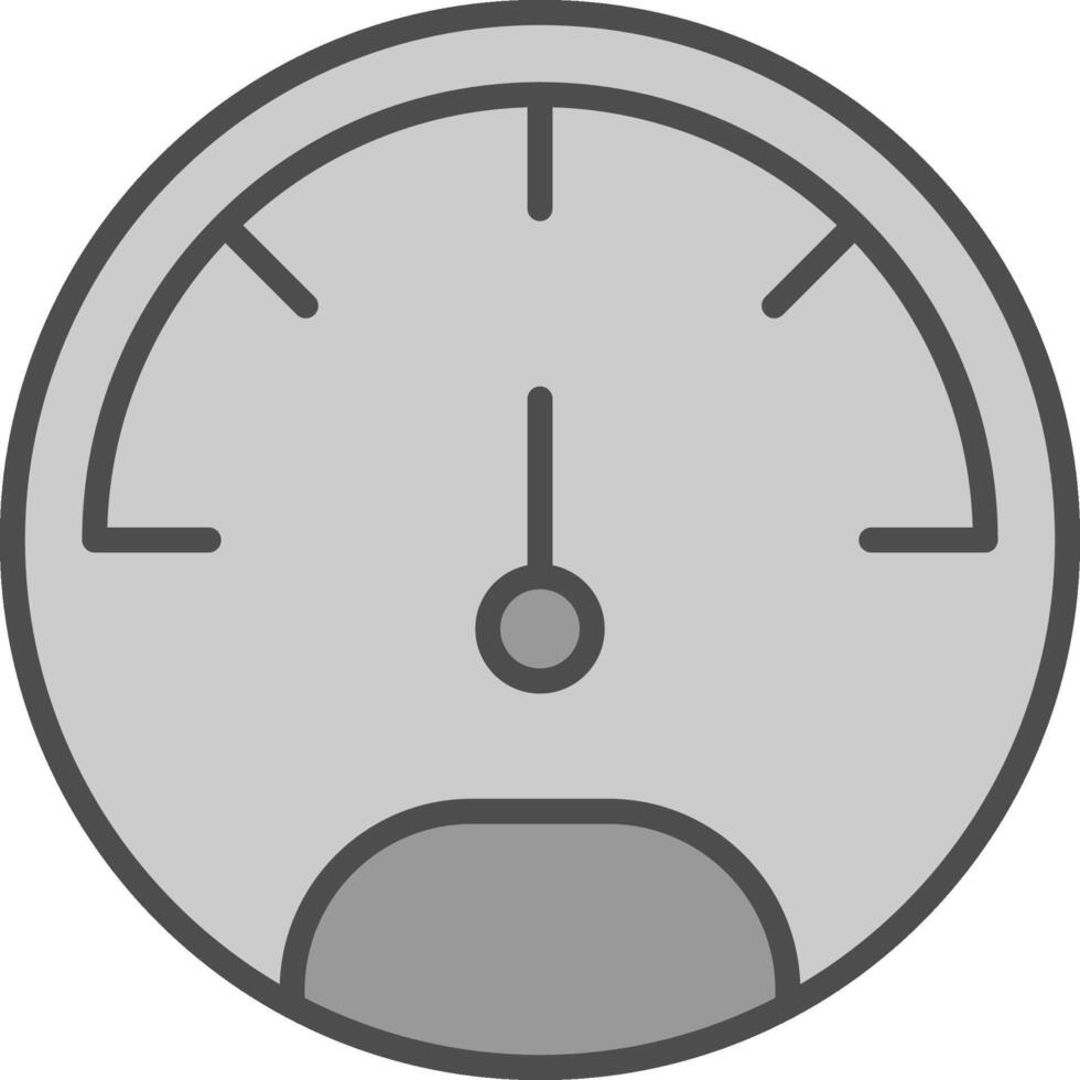 Speedo Meter Line Filled Greyscale Icon Design vector