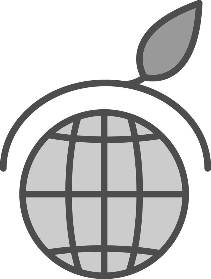 Sustainability Line Filled Greyscale Icon Design vector