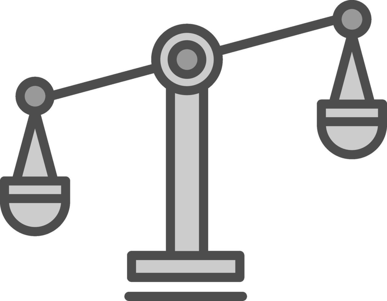 Balance Scale Line Filled Greyscale Icon Design vector