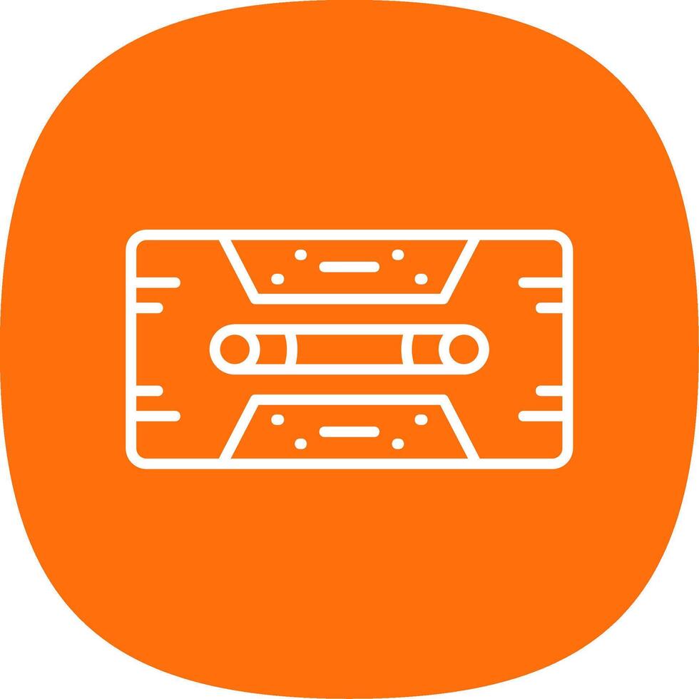 Cassette Tape Line Curve Icon Design vector