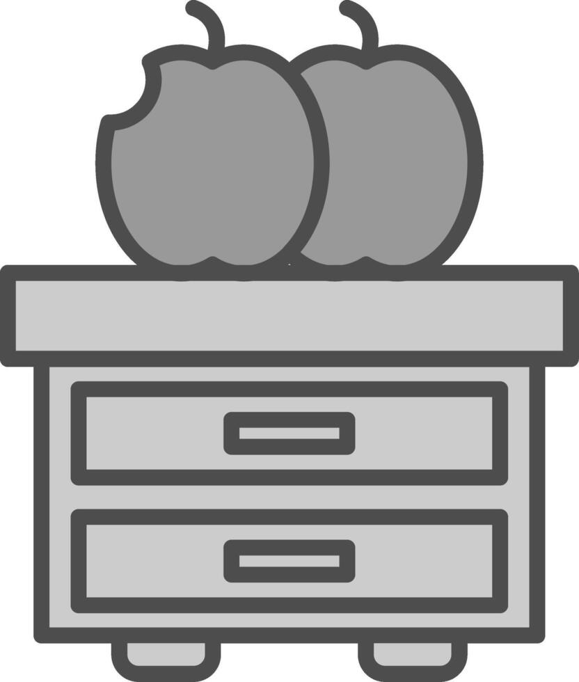 Fruit Line Filled Greyscale Icon Design vector