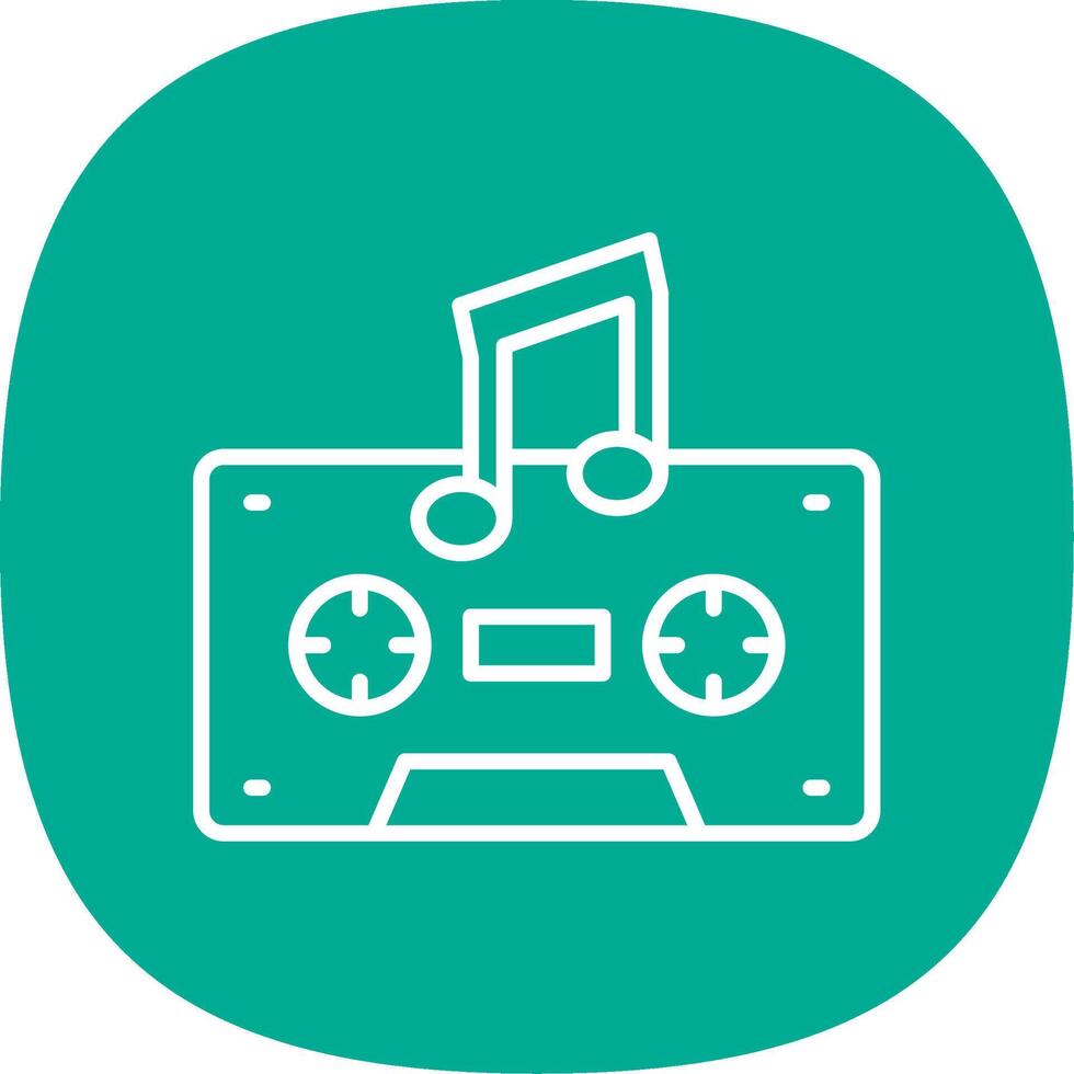 Cassette Line Curve Icon Design vector