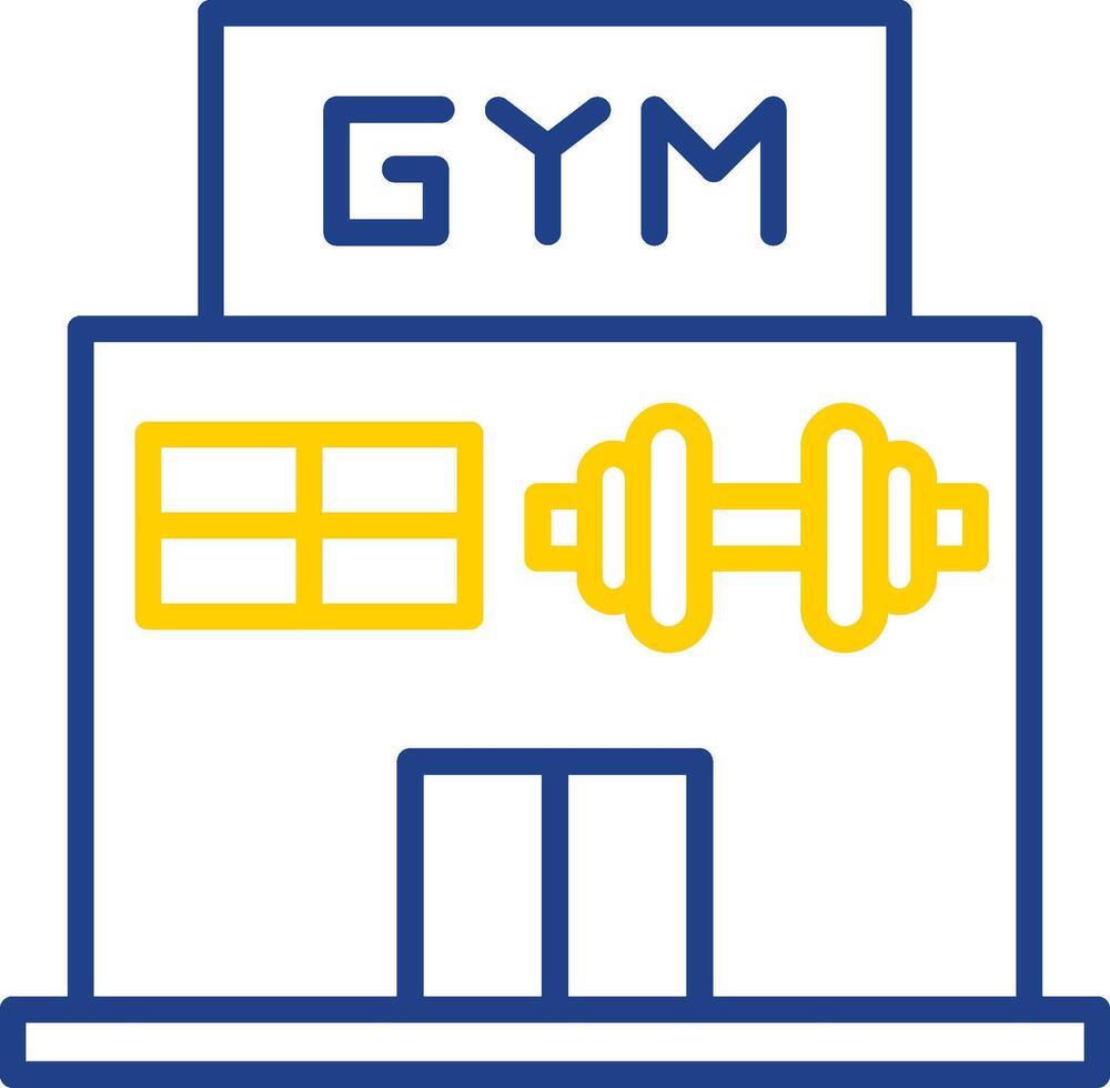 Gym Line Two Colour Icon Design vector