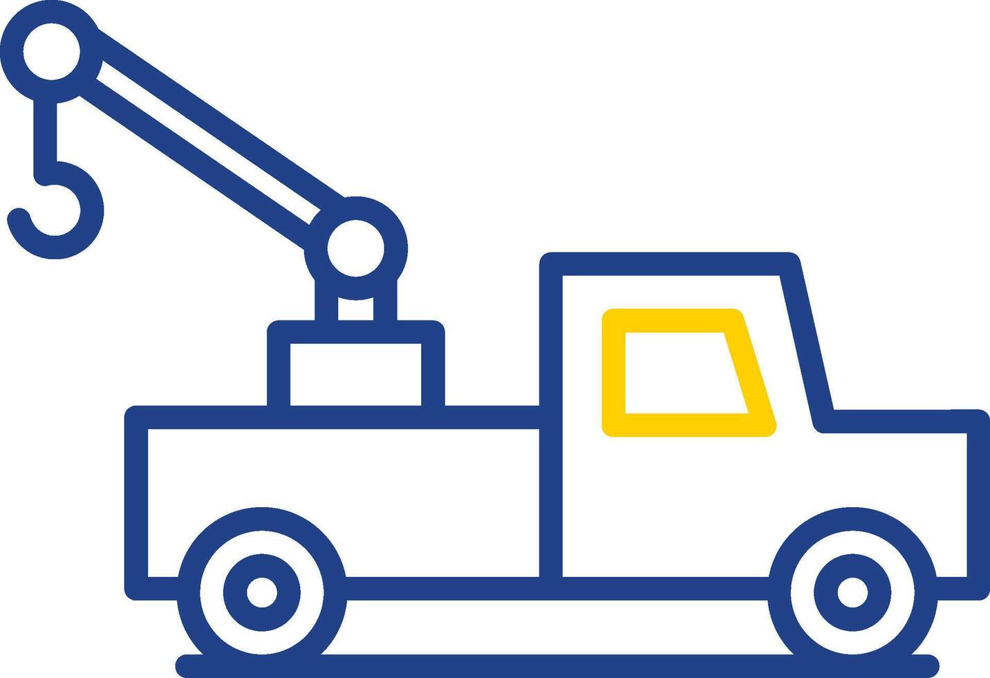 Tow Truck Line Two Colour Icon Design vector