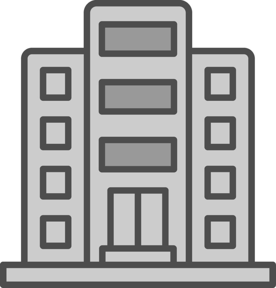 Offices Line Filled Greyscale Icon Design vector