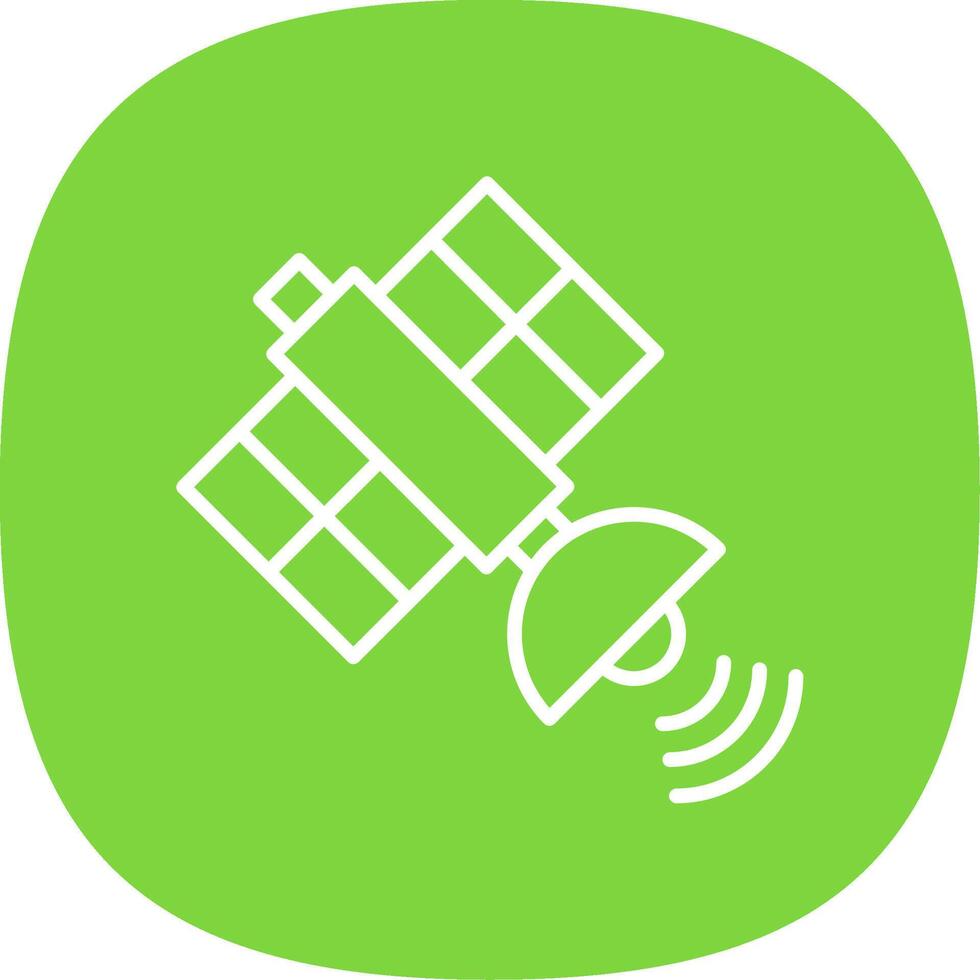 Satellite Line Curve Icon Design vector