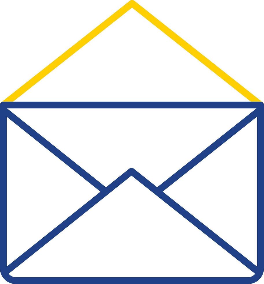 Mail Line Two Colour Icon Design vector