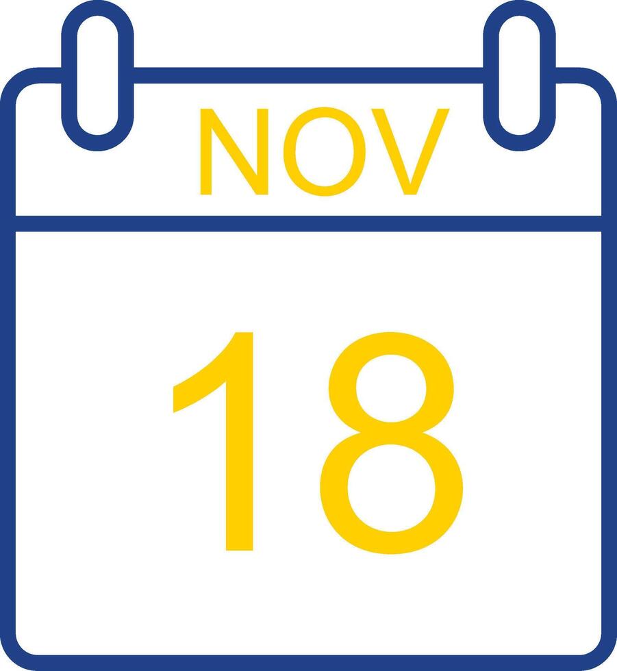 November Line Two Colour Icon Design vector