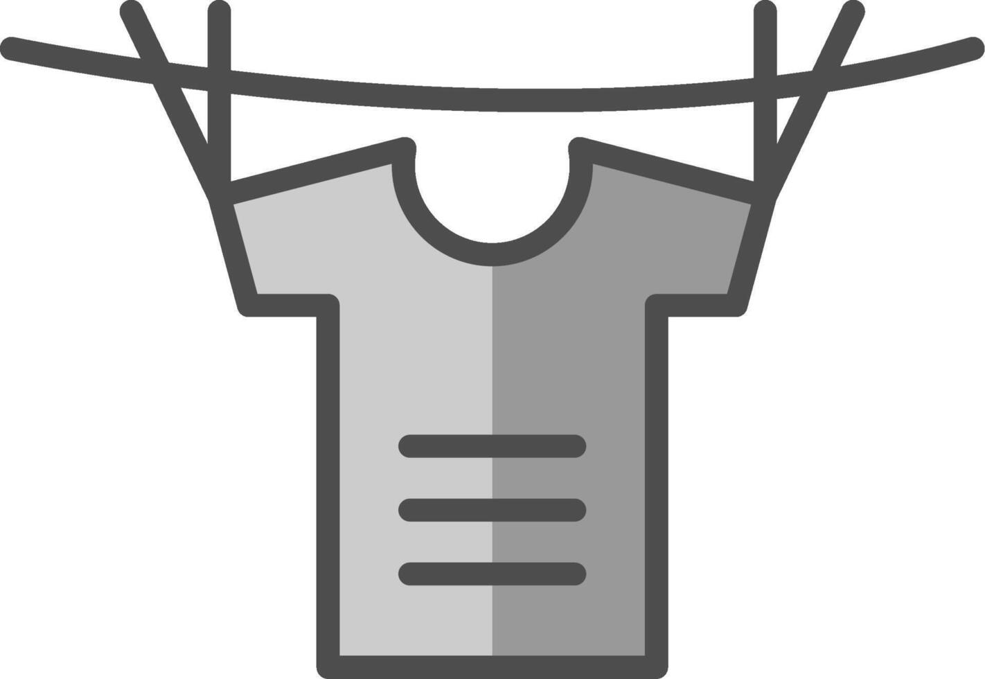 Shirt Line Filled Greyscale Icon Design vector