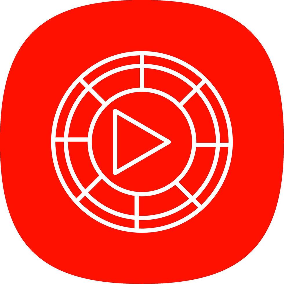 Color Wheel Line Curve Icon Design vector