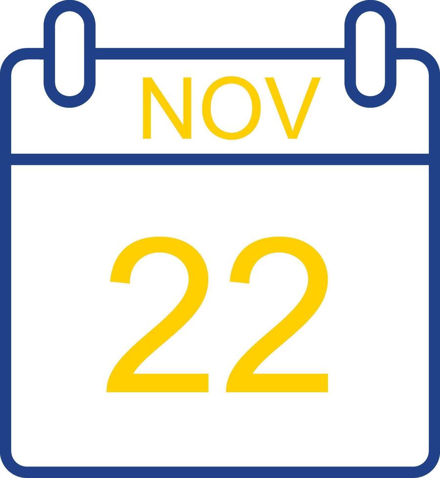 November Line Two Colour Icon Design vector