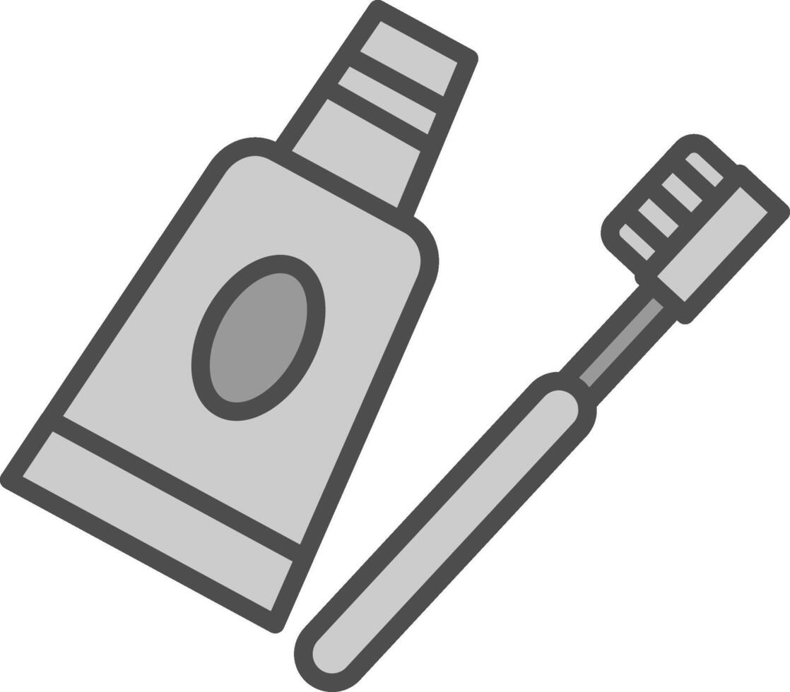 Toothpaste Line Filled Greyscale Icon Design vector