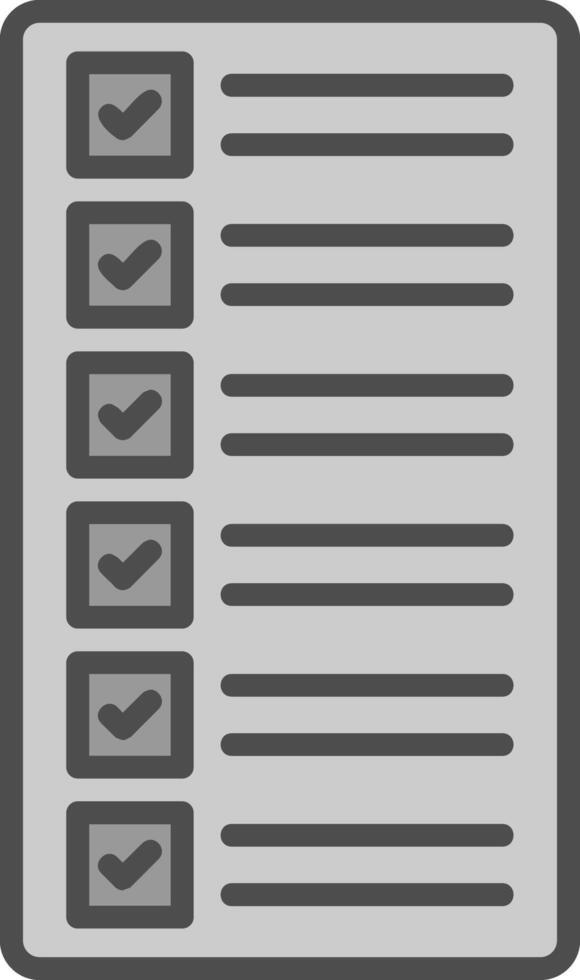 List Line Filled Greyscale Icon Design vector