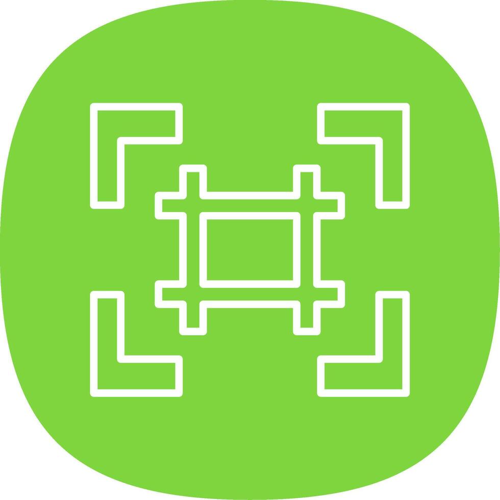 Grid Line Curve Icon Design vector