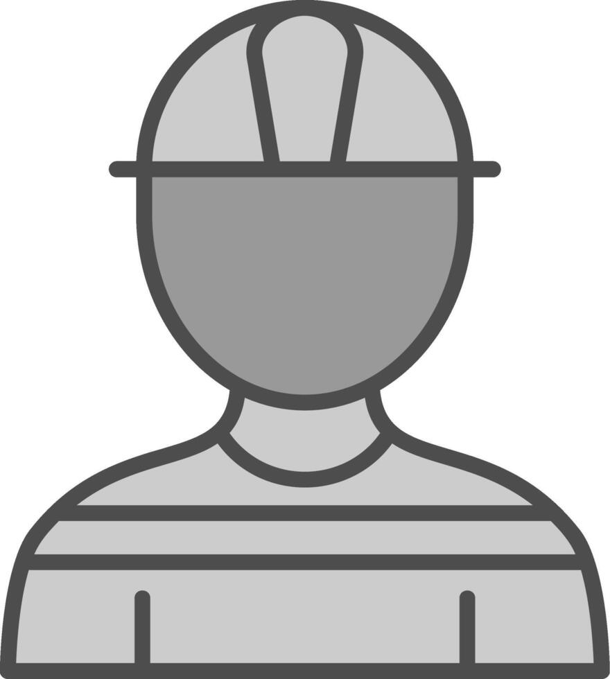 Architect Line Filled Greyscale Icon Design vector