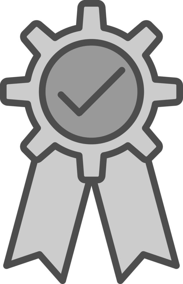 Quality Assurance Line Filled Greyscale Icon Design vector