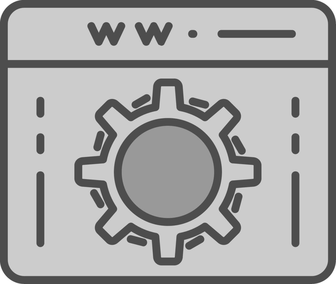 Web Optimization Line Filled Greyscale Icon Design vector